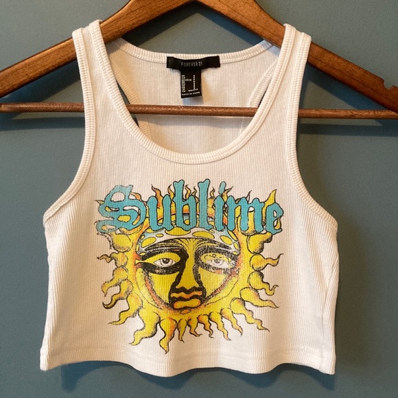 COPY - Sublime Racerback Crop Top Forever 21 Size Small - Picture 1 of 7